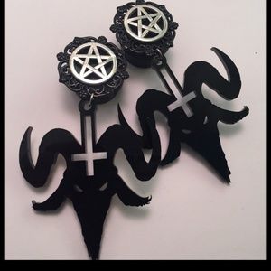 Baphomet pentagram plugs